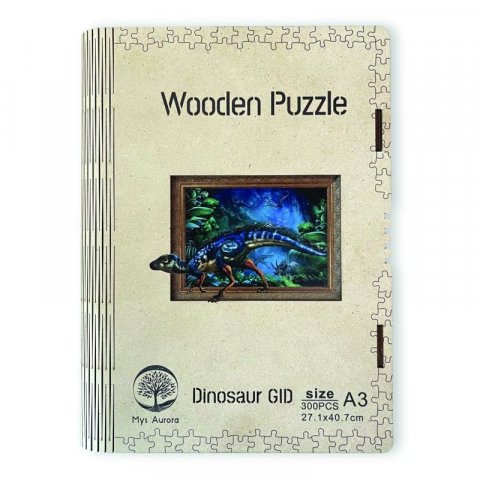 neuveden: Puzzle Dinosaurus A3, dřevěné, svítící