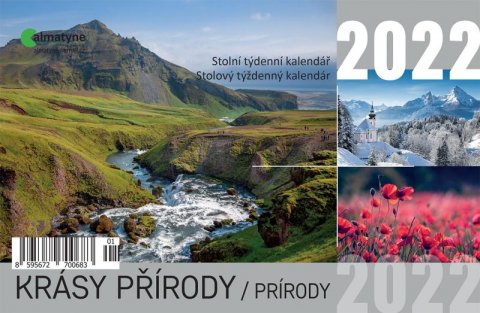 neuveden: Kalendář 2022 - Krásy přírody, stolní týdenní