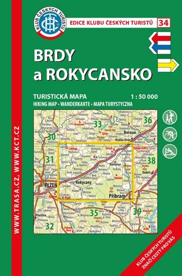 neuveden: Brdy a Rokycansko /KČT 34 1:50T Turistická mapa