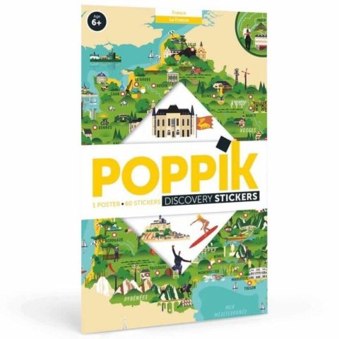 neuveden: Poppik Samolepkový plakát vzdělávací - Francie