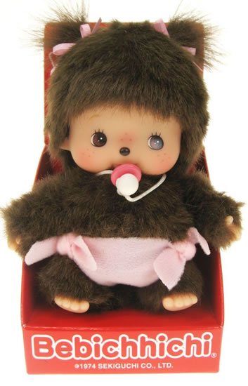 neuveden: Monchhichi 15cm - holka růžové kalhotky (Mončiči) neuveden: Monchhichi 15cm - holka růžové kalhotky (Mončiči)