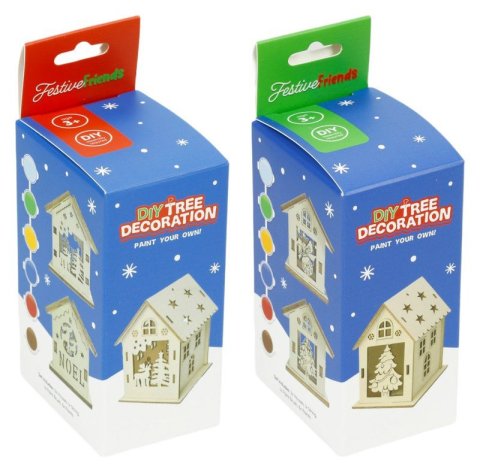 : Dekorace DIY vánoční ozdoba Festive Friends Domeček