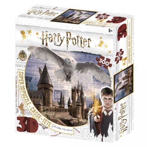 neuveden: Harry Potter 3D puzzle - Bradavice a Hedvika 300 dílků