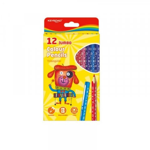 neuveden: Keyroad Pastelky Jumbo trojhranné 12 ks neuveden: Keyroad Pastelky Jumbo trojhranné 12 ks