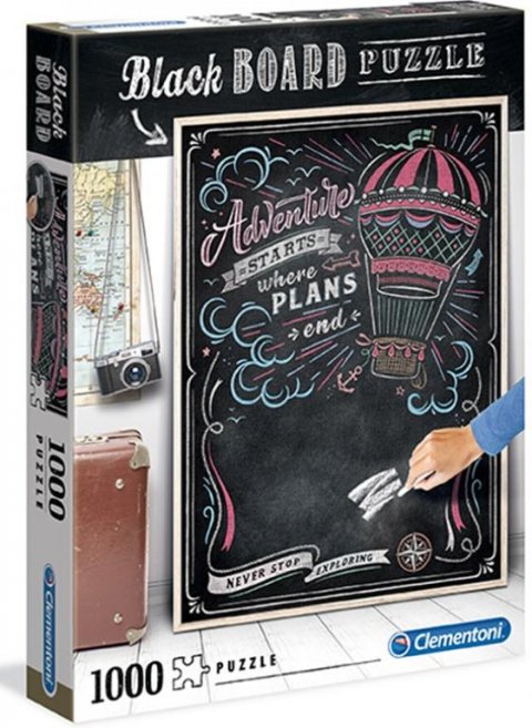neuveden: Clementoni Puzzle Black Board Cestování / 1000 dílků