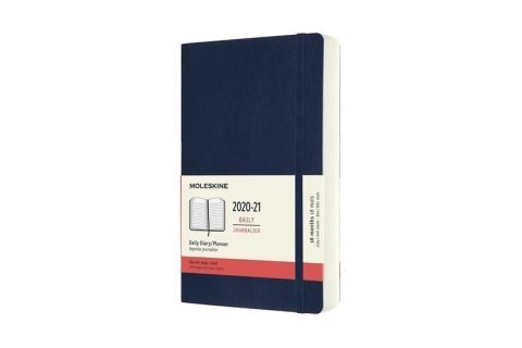 neuveden: Moleskine: Diář 2020-2021 denní měkký modrý L