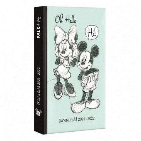 neuveden: Školní diář 2021/22 Disney Mickey, Minnie - retro