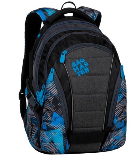 neuveden: Bagmaster Studentský batoh BAG 20 D BLUE/GREY/BLACK