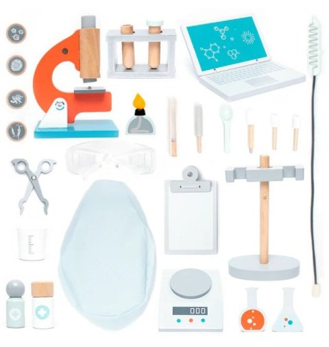 -: Dřevěná laboratorní sada