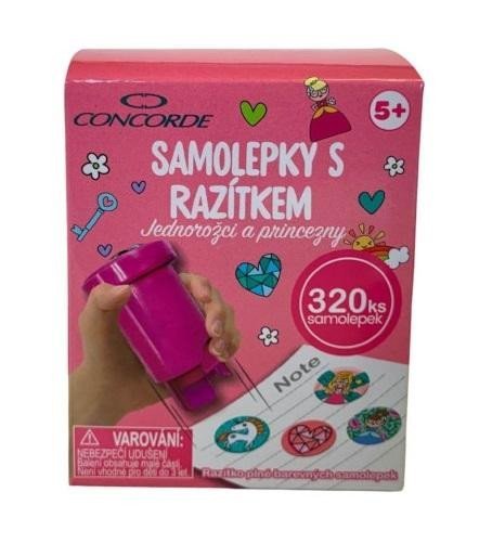 neuveden: Samolepky s razítkem CONCORDE - Jednorožci a princezny