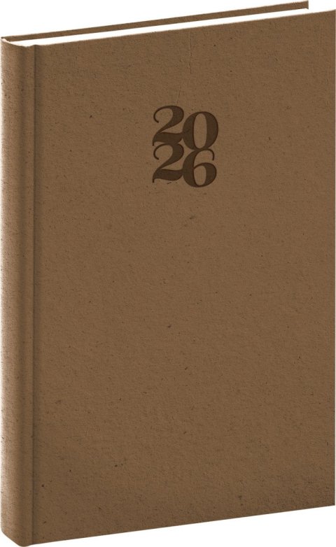 neuveden: Diář 2026: Essenza - oříšek, denní, 15 x 21 cm neuveden: Diář 2026: Essenza - oříšek, denní, 15 x 21 cm