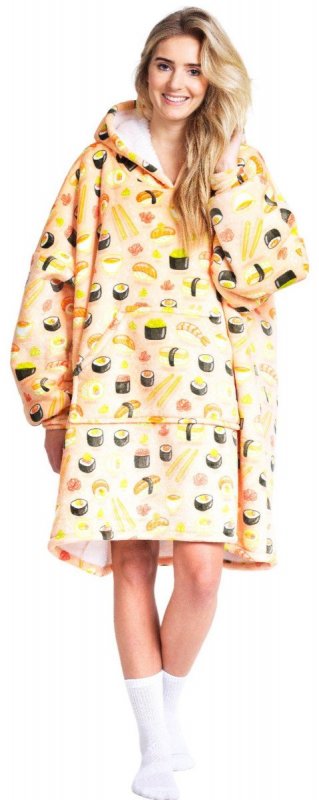 neuveden: Cozy Noxxiez mikinová deka pro teenagery a dospělé - Sushi neuveden: Cozy Noxxiez mikinová deka pro teenagery a dospělé - Sushi