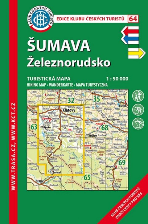 neuveden: KČT 64 Šumava, Železnorudsko 1:50 000 / 9.vydání 2016