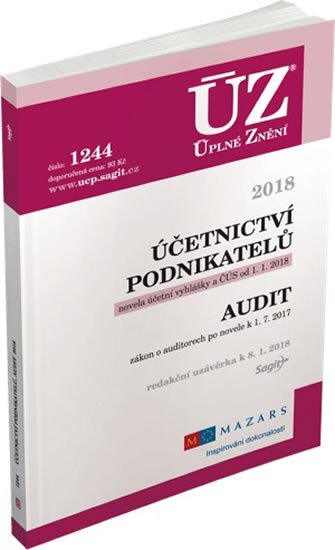neuveden: ÚZ 1244 Účetnictví podnikatelů, Audit, 2018
