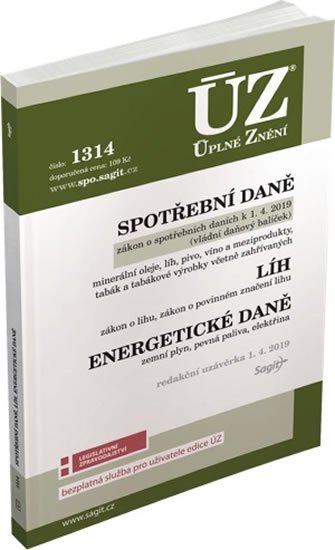 neuveden: ÚZ 1314 Spotřební daně, líh, paliva a maziva, energetické daně