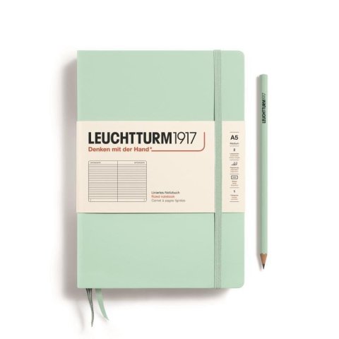 neuveden: Leuchtturm1917 Zápisník Mint Green Medium A5 linkovaný