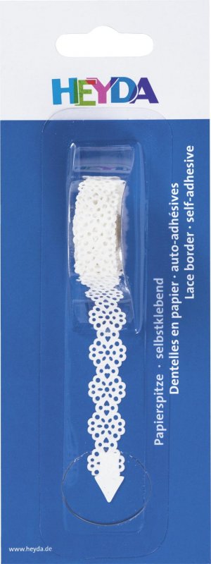 neuveden: HEYDA Samolepicí papírová krajka - květiny 14 mm x 2 m neuveden: HEYDA Samolepicí papírová krajka - květiny 14 mm x 2 m