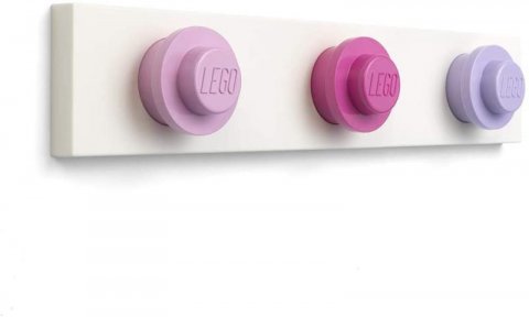 neuveden: Věšák na zeď LEGO - světle růžový, tmavě růžový, fialový neuveden: Věšák na zeď LEGO - světle růžový, tmavě růžový, fialový