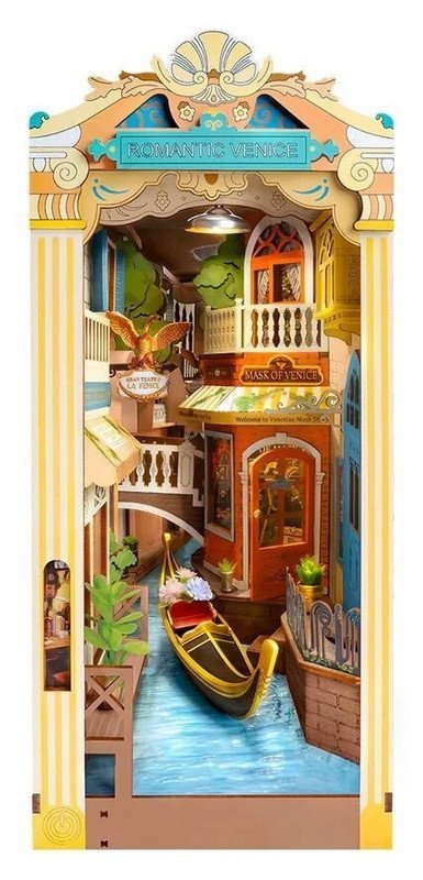 neuveden: 3D skládačka Zarážka na knihy: Romantické Benátky