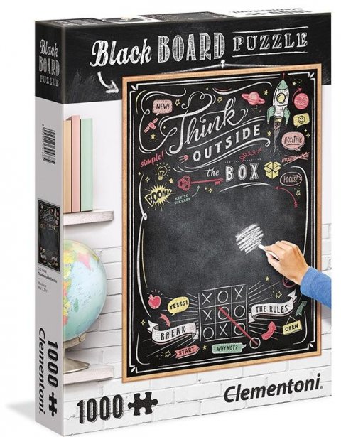 neuveden: Clementoni Puzzle Black Board Thin Outside / 1000 dílků