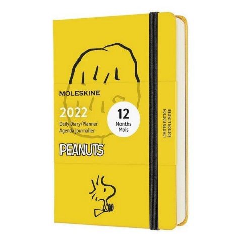 neuveden: Moleskine Diář 2022 Snoopy žlutý S, denní