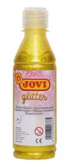 neuveden: JOVI temperová barva glittrová 250 ml v lahvi žlutá neuveden: JOVI temperová barva glittrová 250 ml v lahvi žlutá