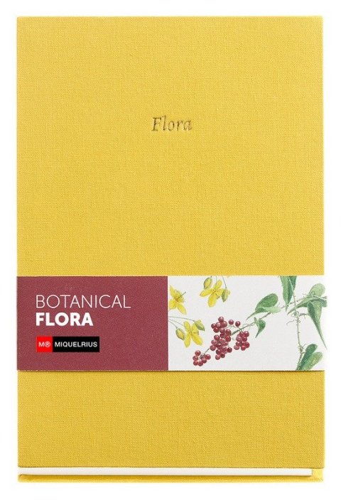 neuveden: Miquelrius poznámkový zápisník Botanical Flora - žlutý A5