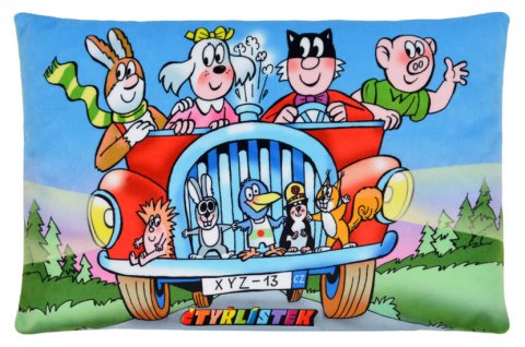 neuveden: Čtyřlístek - Polštář Auto/32x21 cm neuveden: Čtyřlístek - Polštář Auto/32x21 cm