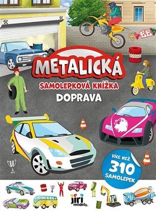 neuveden: Metalická samolepková knížka Doprava