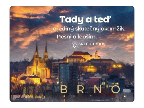 Chinmoy Sri: Magnet na lednici Brno Tady a teď je jediný skutečný okamžik. Nesni o lepší