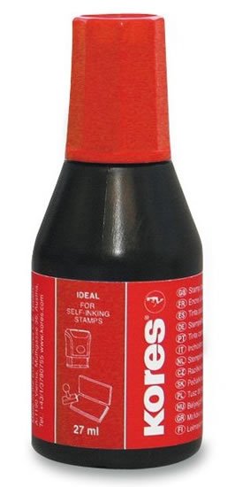 neuveden: Razítkovací barva Kores - 28 ml červená