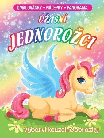 neuveden: Úžasní jednorožci - Omalovánky, nálepky, panorama