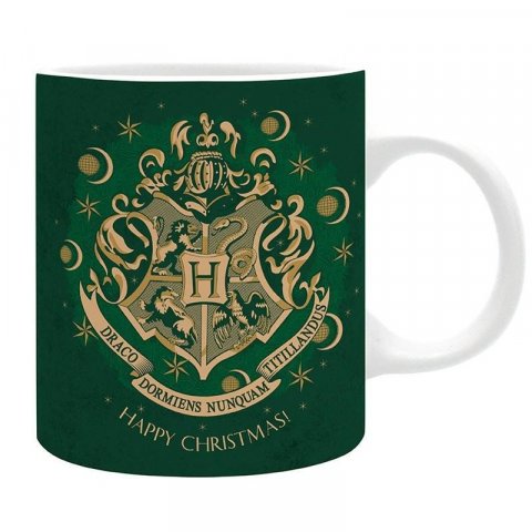 neuveden: Harry Potter Keramický hrnek 320 ml - X-MAS Hogwarts zelený