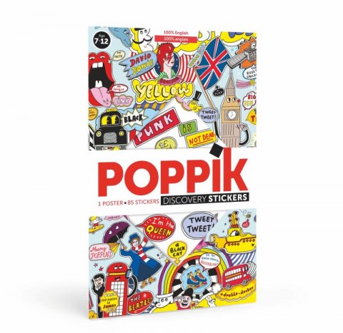 neuveden: Poppik Samolepkový plakát vzdělávací - Anglie