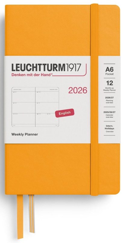 neuveden: Weekly Planner 2026 Pocket (A6) Rising Sun