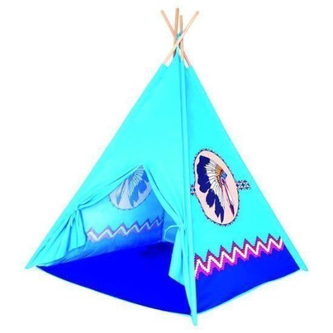 neuveden: Dětský stan: TeePee/modrý, 4 stěny