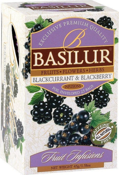 neuveden: BASILUR Fruit Blackcurrant  Blackberry přebal 25x1,8g