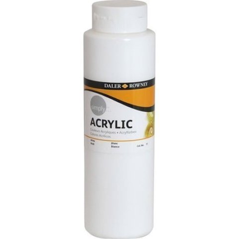 neuveden: Daler - Rowney SIMPLY akrylová barva - White 750 ml
