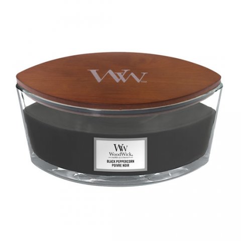 neuveden: WoodWick Black Peppercorn svíčka loď 453,6g