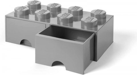 neuveden: Úložný box LEGO s šuplíky 8 - šedý