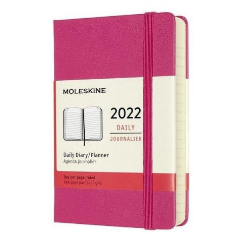 neuveden: Moleskine Diář 2022 růžový S, denní, tvrdý
