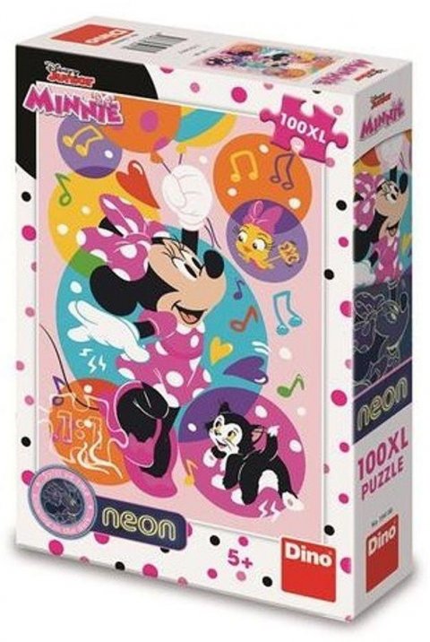 neuveden: Puzzle Minnie neon 100 XL dílků