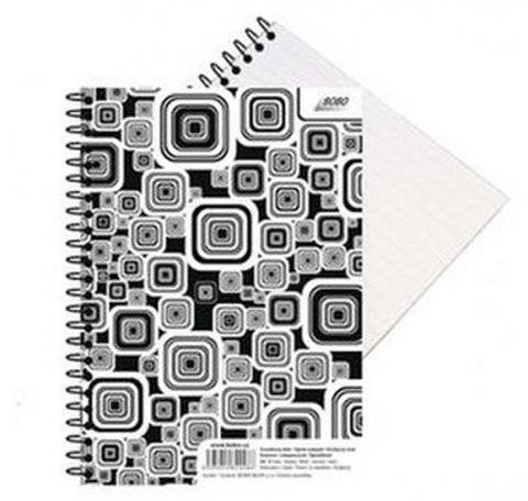 neuveden: Blok BLACK & WHITE s boční plastovou spirálou A5, linka, 50 listů neuveden: Blok BLACK & WHITE s boční plastovou spirálou A5, linka, 50 listů