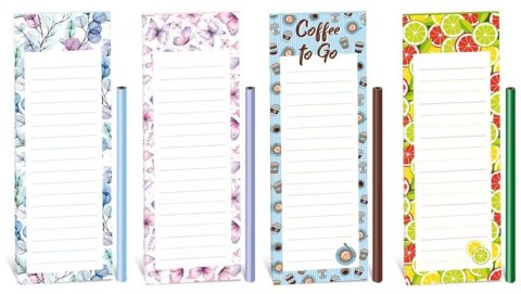 neuveden: Magnetický blok 7,5 x 24 cm s tužkou 60l. mix 2