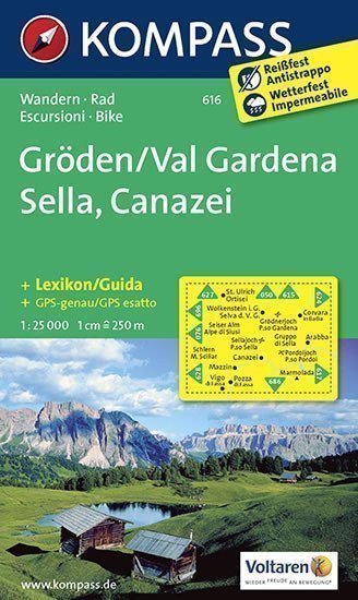 neuveden: Gröden,Val Gardena,Sella,Canazei 616 / 1:25T KOM