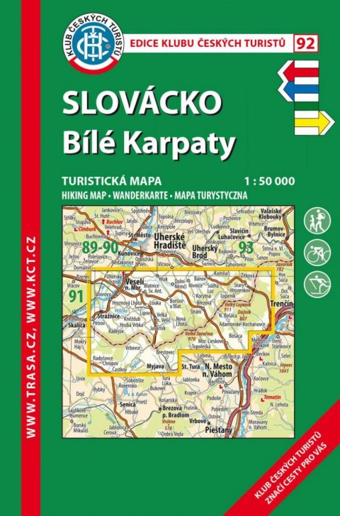 neuveden: KČT 92 Slovácko, Bílé Karpaty 1:50 000/ 9. vydání 2023