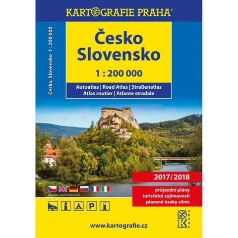 neuveden: Česko/Slovensko - autoatlas/1:200 000