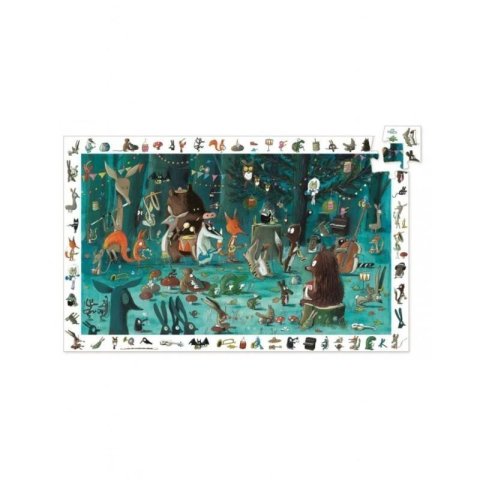 neuveden: DJECO Vyhledávací puzzle Lesní orchestr - 35 pcs