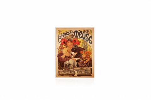 neuveden: Magnet Alfons Mucha - Bieres, 6 x 8 cm
