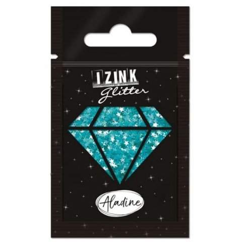 neuveden: Designové třpytky IZINK Glitter - modrozelená hvězdy